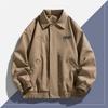 Autumn American Vintage Embroidered Jacket Men's Spring and Autumn Leather Jacket Lapel Motorcycle Leather Jacket South East Asia