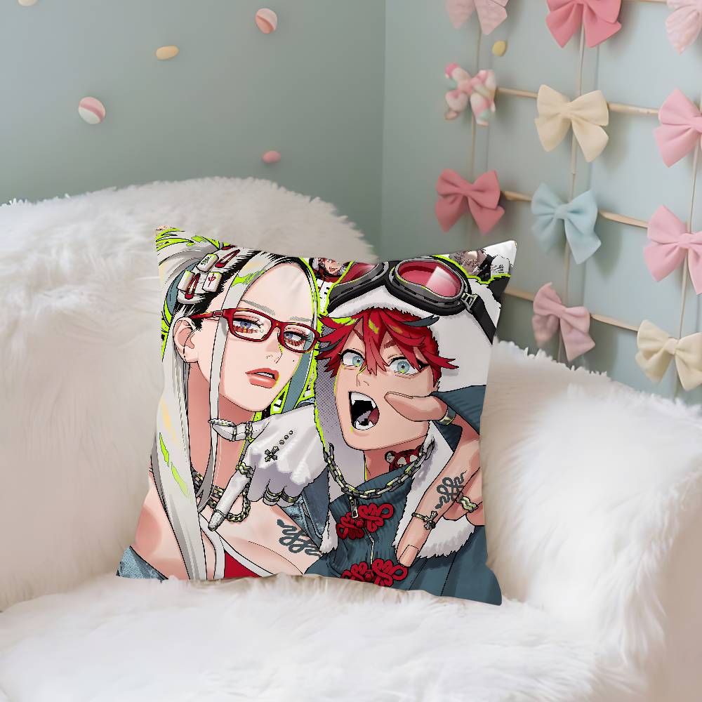 Gokurakugai Anime Pillow Case Throw Pillow Cover Nordic Vintage Style Cushion Covers Home Living Room Sofa Couch Seat