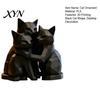 Animal Shape Sculpture 3D Printed Black Cat Figurine, Three Hugging Geometric Statue, Modern Statue for Home Office Bookshelf