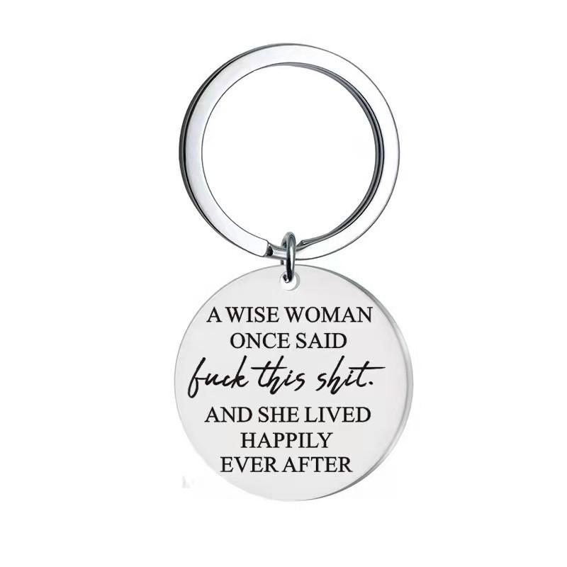 Eyecatching Art Modern Stainless Steel Keychain Motivational Gift For Friends And Family