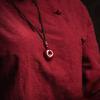 Hongchu Crystal Cinnabar Peace Pendant for Men and Women, High-content Purple Gold Sand Genuine Cinnabar Jewelry