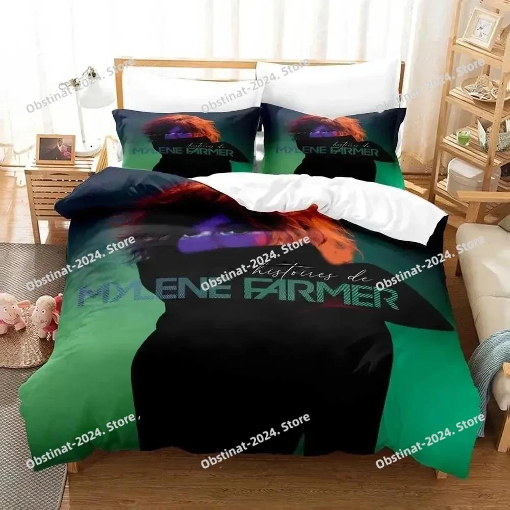 Single Mylene Farmer Bedding Set Duvet Cover Full Queen King Size Pillowcase Bed Printed Bed Set Aldult Kid Bedroom Single Twin