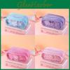 Canvas Transparent 3layer Pencil Case With Large Capacity For Students And Artists