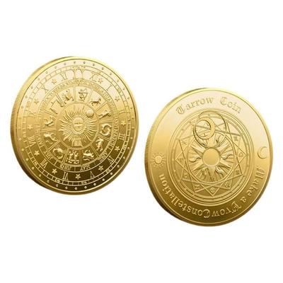 Sun, Moon, And Stars -Turning , Twelve Constellation Metal Craft Commemorative Medals