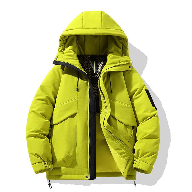 Winter Down Jacket New Style Simple Men's and Women's Same Style Thickened Winter Jacket with Inner Hood