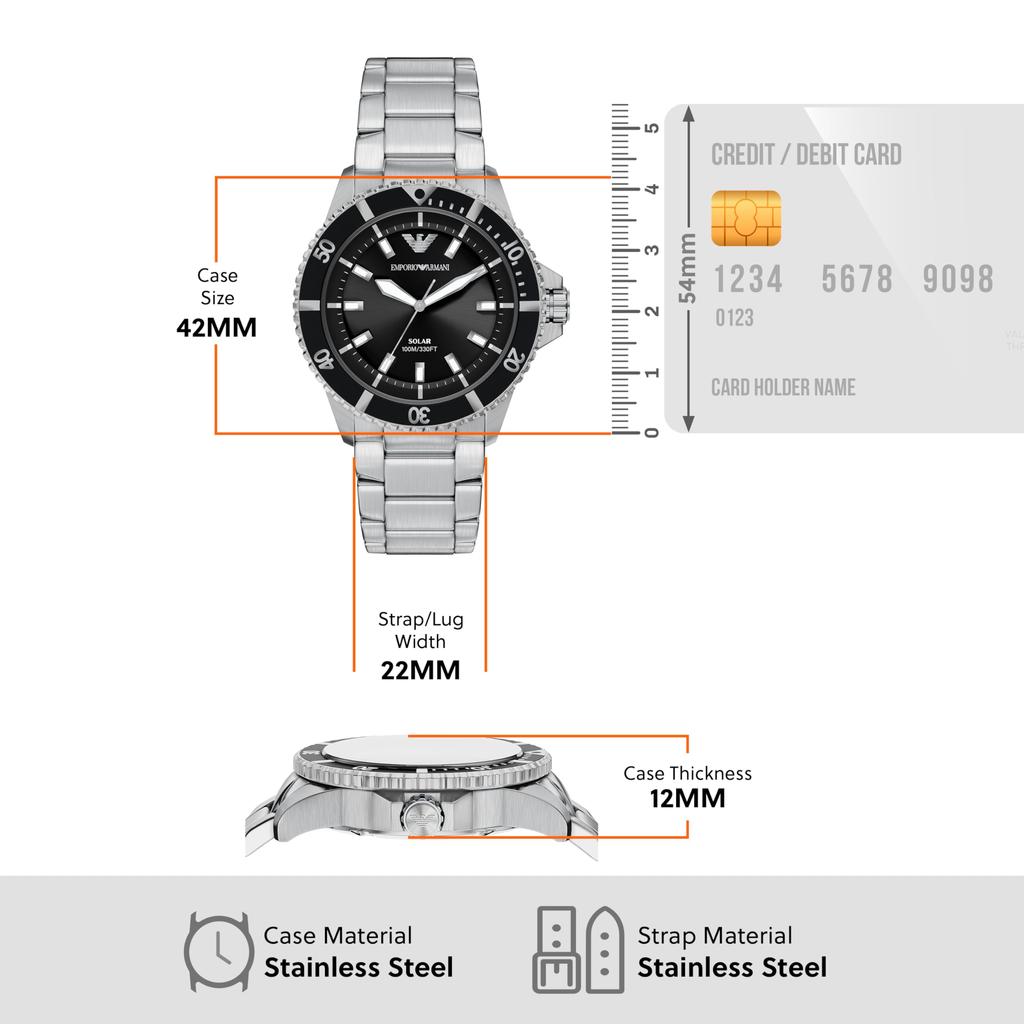 Emporio Armani Men's Analog Stainless Steel Watch AR11787