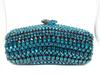 Boutique De FGG Marineblauw Kristallen Clutch Portemonnees Dames Avond Handtassen Bruids Strass Minaudière Tassen Bruiloft Feest Tas