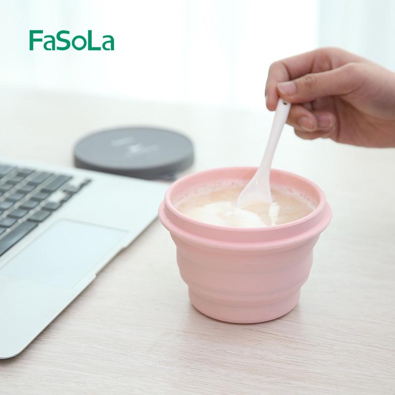 Portable Silicone Folding Bowl with Lid - Heat Resistant, Telescopic Noodle & Picnic Travel Ware
