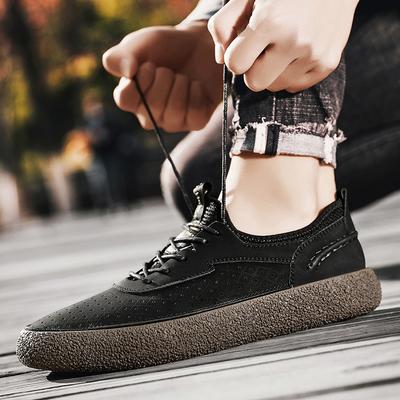 Marka Męskie Trendy Mody Codzienne Skórzane Buty Sznurowane Komfortowe Buty Oxfordowe Outdoor Miękkie Formalne Obuwie Sportowe Antypoślizgowe