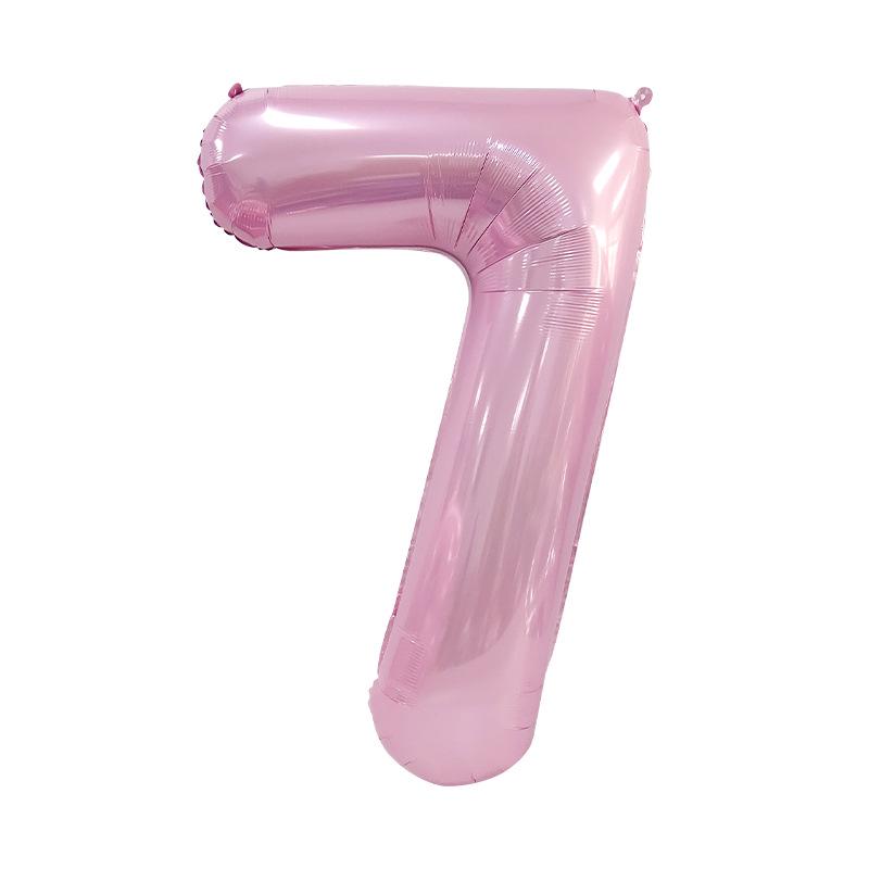 40-inch Candy Blue & Pearlescent Pink Helium Number Balloon, Aluminum Foil, US Version (90cm)