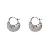 French Plain Woven Basket, Earrings, High-end Earrings, Temperament, Socialite, Niche Design