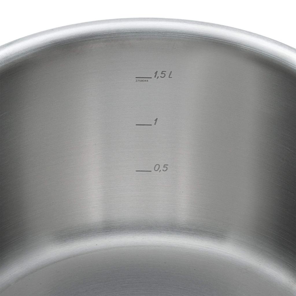 WMF (WMF) Double-handled shallow saucepan, 20cm, IH and gas stove compatible, matte finish, heavy-duty design, "Gourmet Plus Low Casserole," stainless