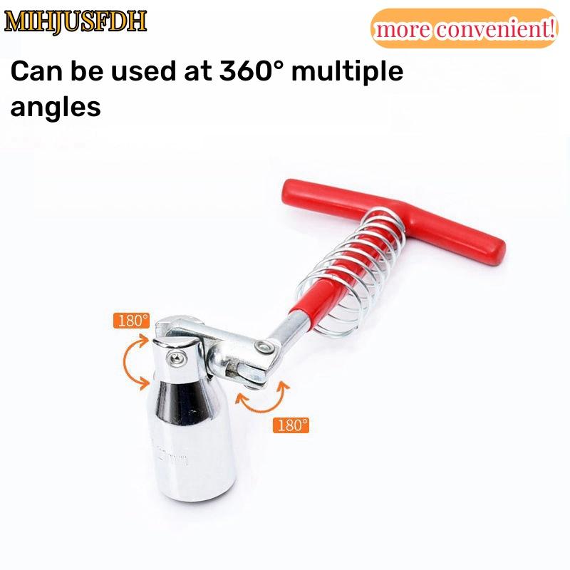 Universal 14mm 16mm 21mm Spark Plug Removal Tool Wrench 360 Degree Spark Plug Removal Socket Wrench Auto Repair Tool