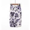 Printed Elegant Temperament Skirt Ladies Fashion Floral Bag Hip Skirt Sexy Summer Cool Retro Style