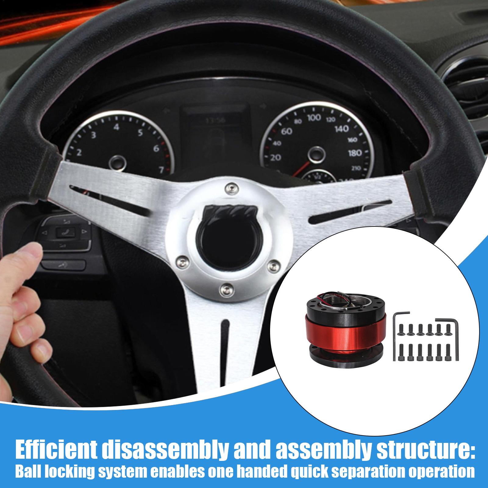 Quick Release Steering Wheel Hub Race Steering Wheel Quick Release Adapter Removable Compact Adapter Adjustable Replacement For blu
