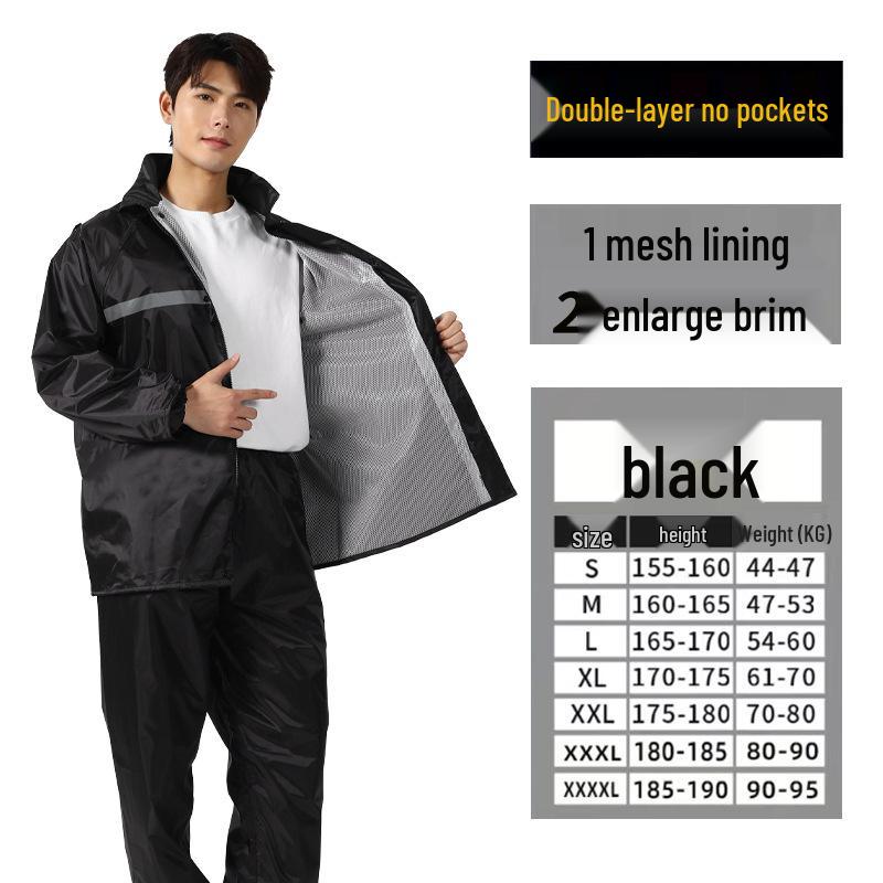 Full Body Stormproof Raincoat & Pants Set for Outdoor Cycling, Men's & Women's Split-Style Fishing Suit & Poncho
