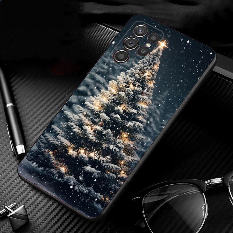 Merry Christmas Tree Phone Case For Samsung Galaxy S25 S24 S23 S22 S21 Ultra S24 S23 S22 S21 S25 Plus S24 S25 FE