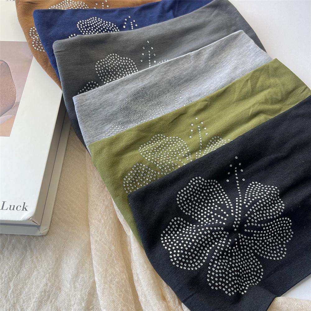 Trendy Elastic Hairband Stretchy Solid Color Turban Photo Shoot Y2K Hair Accessories for Women