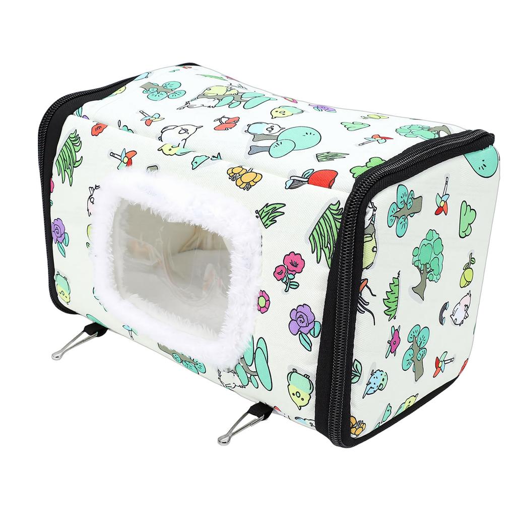 Winter Warm Bird House Cotton Hanging Hammock Bird Sleeping Bed Cage for Budgies Parakeets Cockatiels M