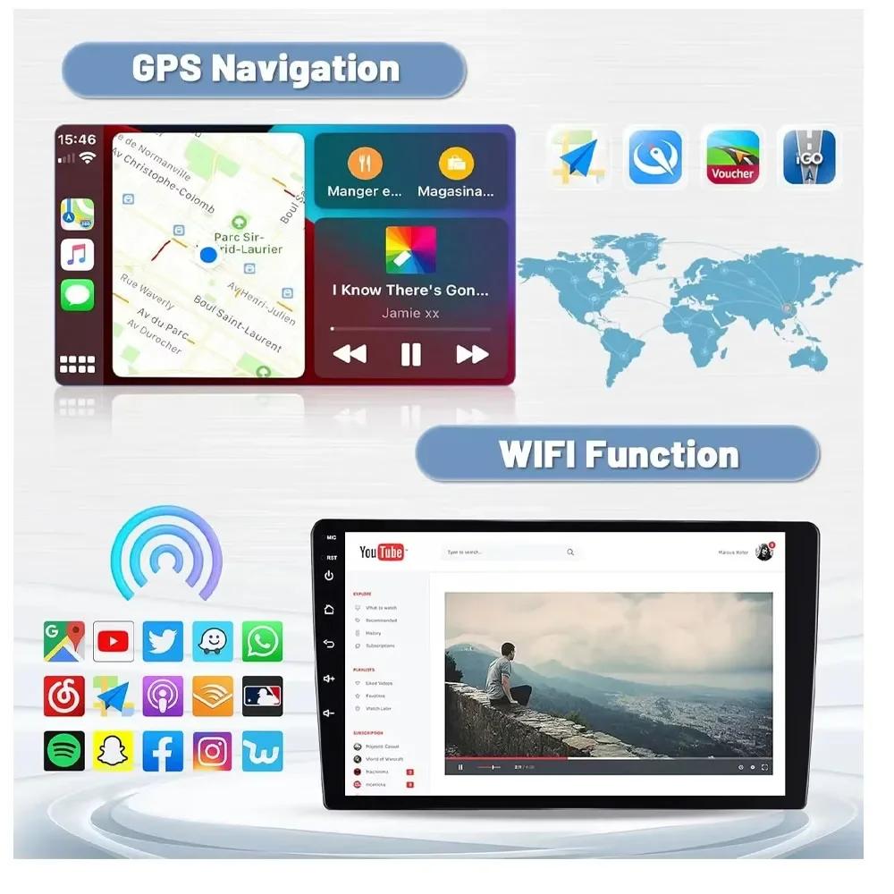 For 2010-2015 Fiat Doblo: 9-inch Android 14 In-Car Navigation System Built-in with CarPlay + Android Auto / 4+64GB