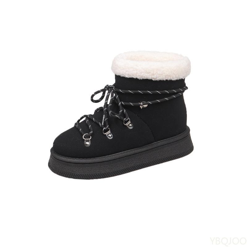 Winter new women's casual comfortable cotton shoes fashionable versatile snow boots thick soled warm plush cotton boots