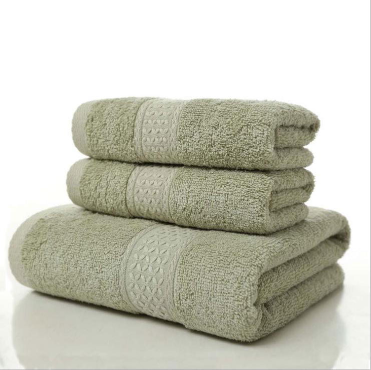 Soft Absorbent Pure Cotton Face Towels - Thick & Plain Color for Couples 34x34 cm