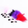 Fancy Feather Nipple Clamps Tickle Tease Sensitive Nipples with Adjustable Clamps Cosplay Game Sex Toys for Couples