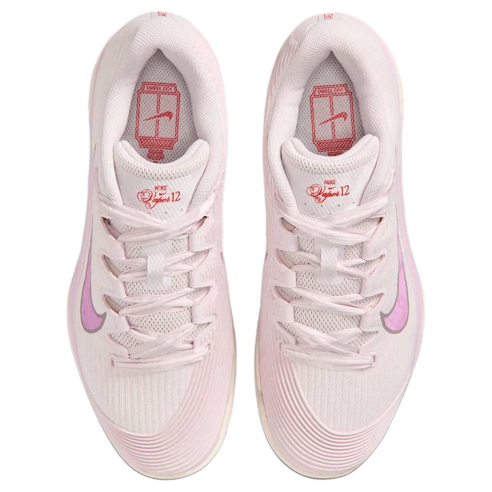 Nike Vapor 12 Support Rebound Low top Tennis Shoes Women's Beige Purple IH1705-601