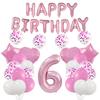 Pink Birthday Theme Pink Aluminum Film Balloon Set with Latex Sequin Balloon Decorations