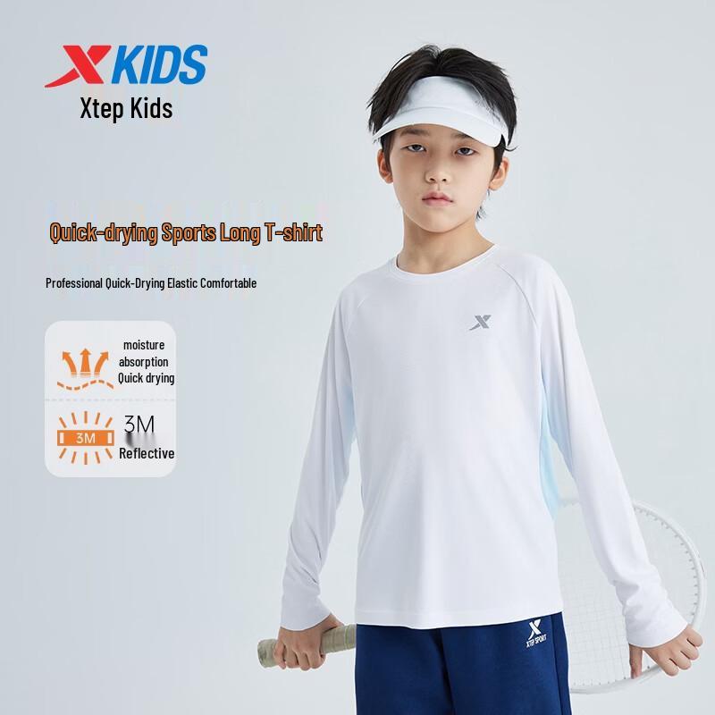 Xtep Youth Quick-Dry Long Sleeve Sports T-Shirt