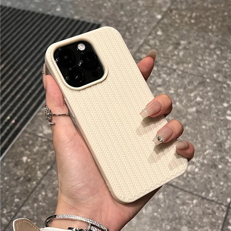Luxury Knitting Grain Phone Case For iPhone 11 12 13 14 15 16 Pro Max Plus X XS Max XR 8 7 Plus Bumper Soft Silicone Cases Cover
