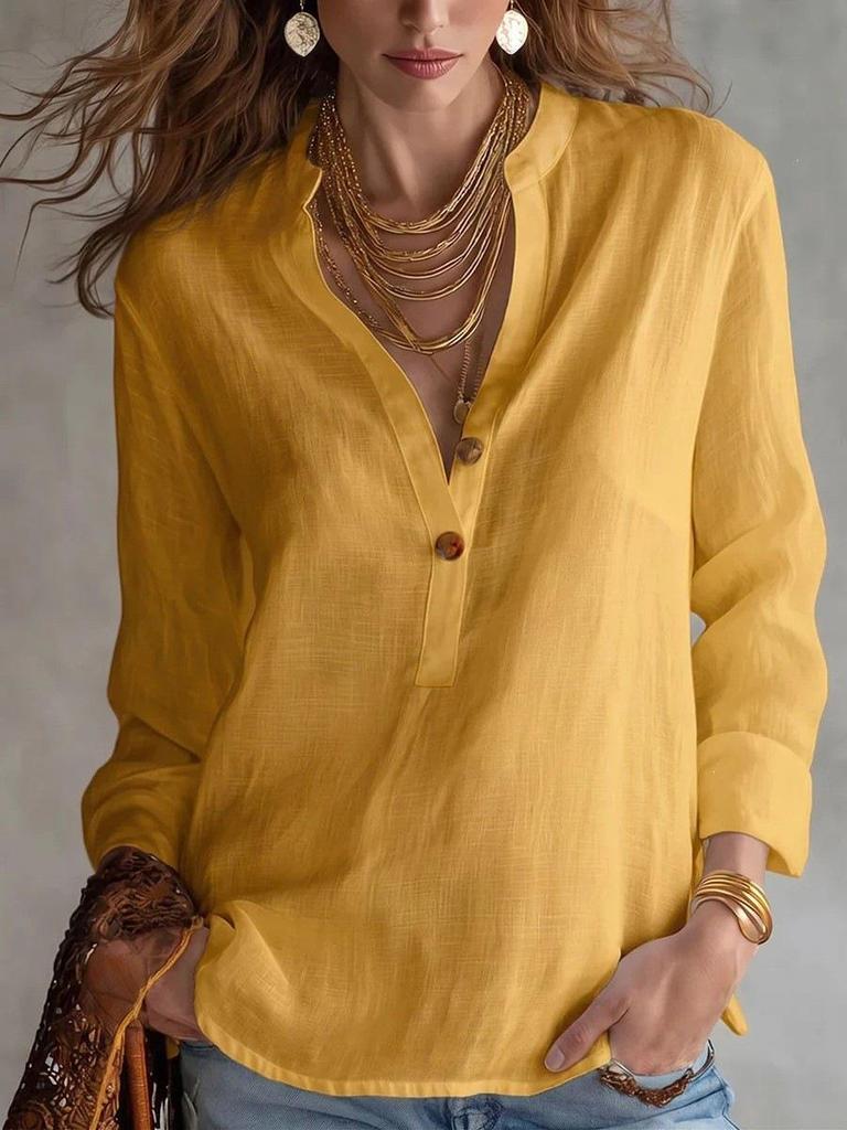 2026 Summer Women's Solid Color Fashion Button Top