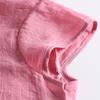 2Pcs/Set Middle-aged Mother Casual Top Crop Pants Set Embroidery Solid Color O-neck Short Sleeve Pleated Elastic Waist Wide Leg Daily Outfit