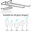 Wall Mount Wine Glass Holder Under Cabinet Wine Glass Holder Hanger Organizer Convenience Hanging Stemware Holder For Kitchen