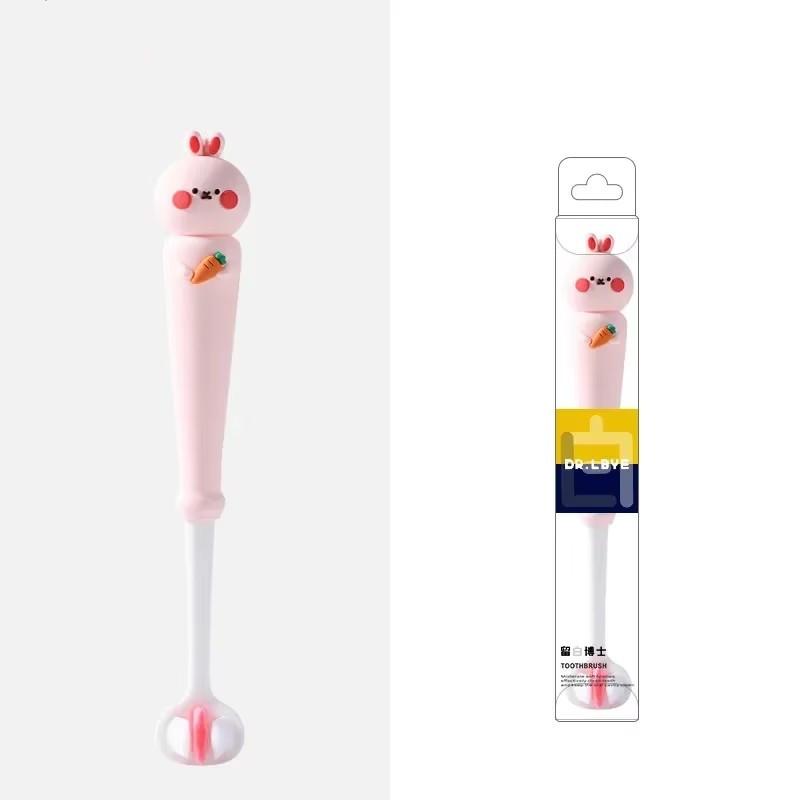 Cartoon Three Sided Creative Toothbrush Baby Infants 3-10 Years Oral Cleaning Small Head Soft Bristled Toothbrushes for Kids
