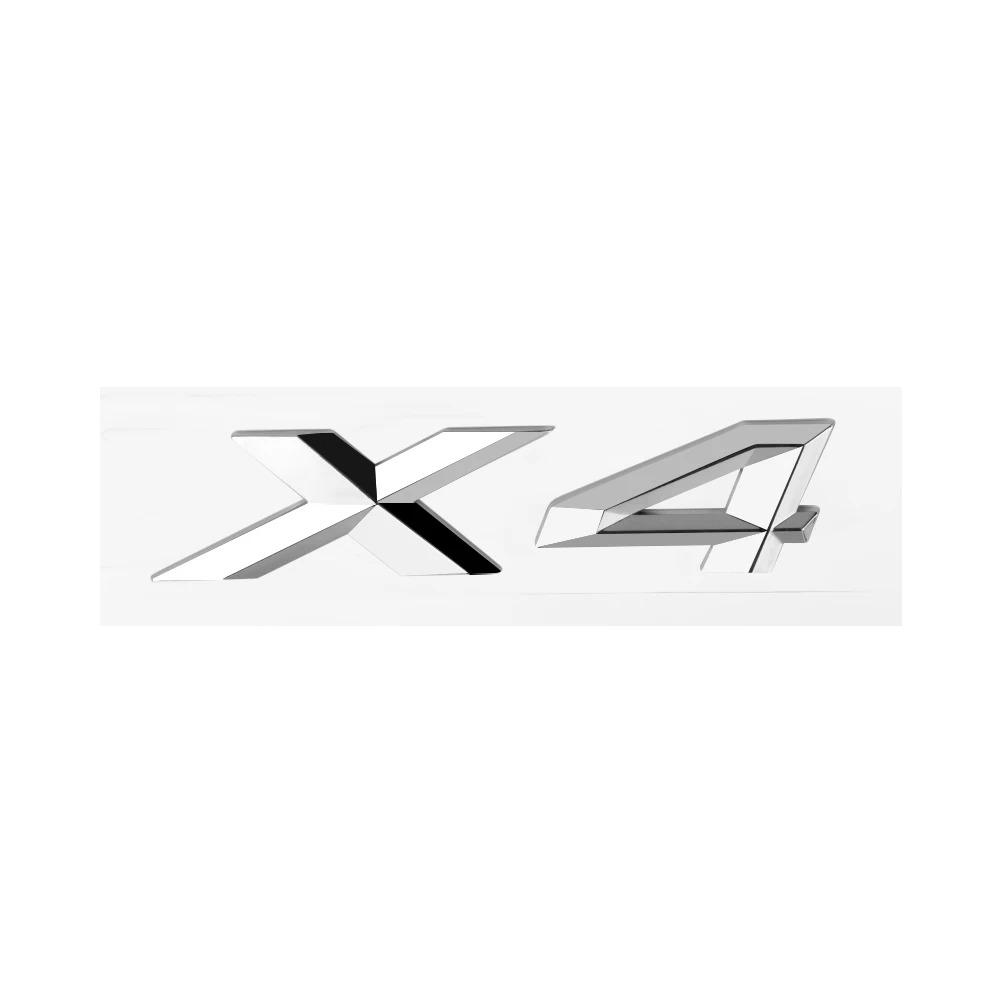 1Pc 3D ABS Chrome Letters X1 X3 X4 X5 Cars Rear Trunk Emblem Badge For X6 E71 F16 E72 G06 X1 X3 X4 X5 Stickers Lettering Accessories