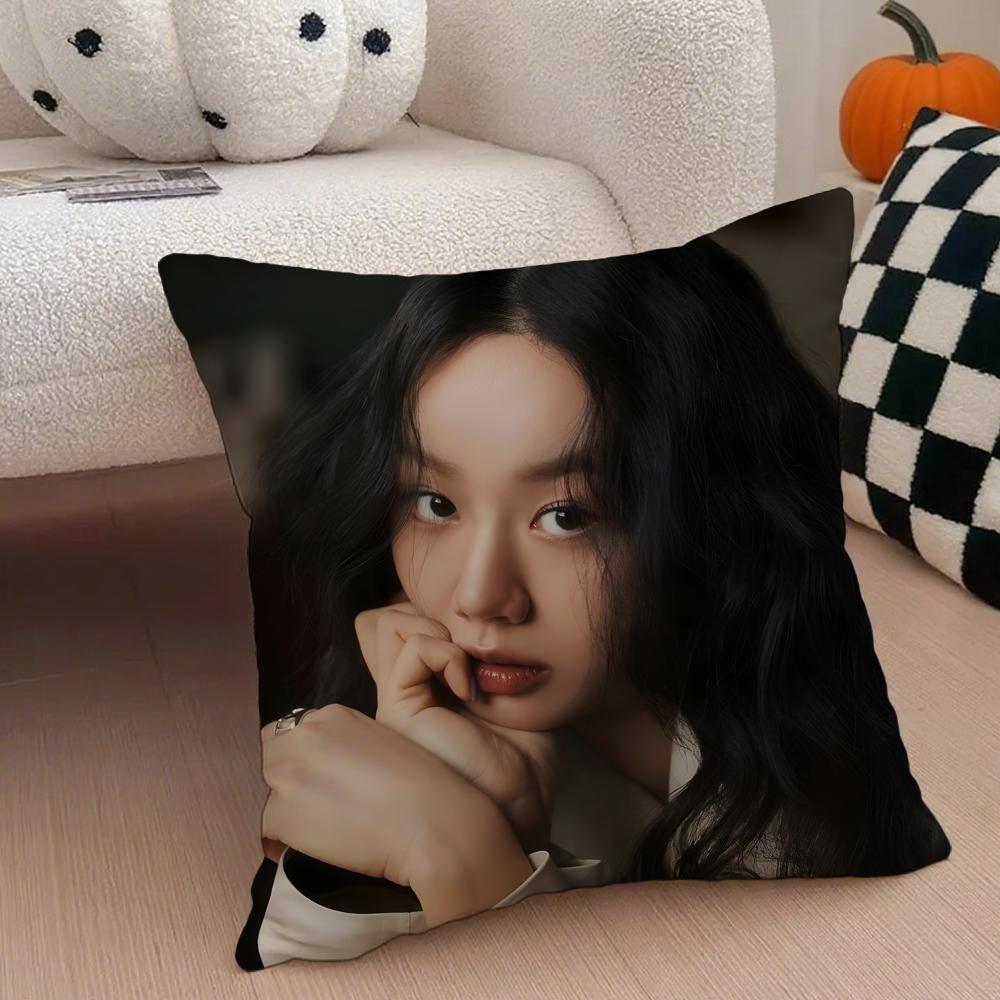 singer bubbly LLee Hyeri Cushion Cover Throw Pillow Cover Hidden Button Durable Polyester Chair Cushion