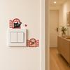 Light Switch Plate Stickers Dog Window Cute Cat Decorative