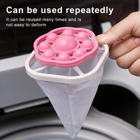 6Pcs Floating Hair Filter Washing Machine Reusable Lint Trap Hair Catcher Hair Remover Laundry Tool for Washing Machine