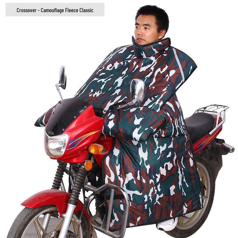 Motorcycle Windshield Plush Knee Pads & Windproof Quilt (Crotch Beam, Thickened, Waterproof, Warm)