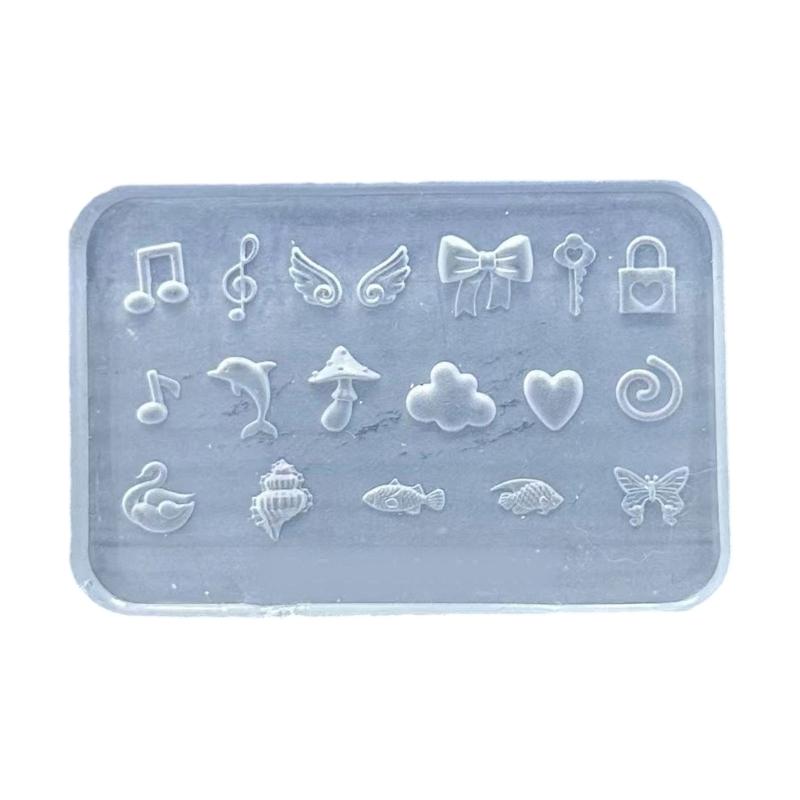 Silicone 3D Nail Art Molds Various Shape Nail Art Template Moulds Silicone Texture for Beauticians and Nail Art Learners 1