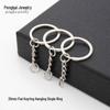 Eco-Friendly Nickel-Free Metal Keyring: DIY Jewelry Accessory, Split Ring Keychain with Doll Pendant