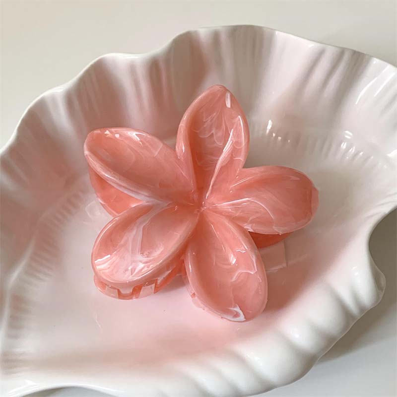 Summer Acrylic Flower Hair Clip for Women Marble Texture Hair Claws Clips Trendy Girl Hairpin Korean Hair Accessories Headwear