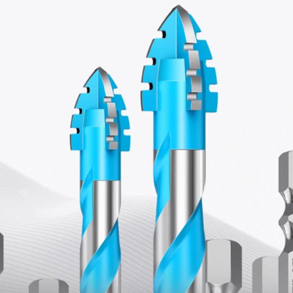 Skewed Head Tile Drill Bit Serrated Hexagonal Shank Drill Bit Set  Drilling Tool