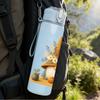 1PC Coffee Gnome Autumn Art 750ml Color Plastic Sports Water Bottle Leakproof Flip Straw Lid Suitable for Sports Office Home Use