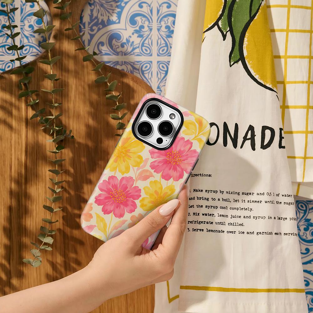 Golden Bloom Bliss Phone Case for IPhone 16 15 14 13 12 11 X XS XR XSMAX 7 8 Pro Max Plus Double-layer Back Cover