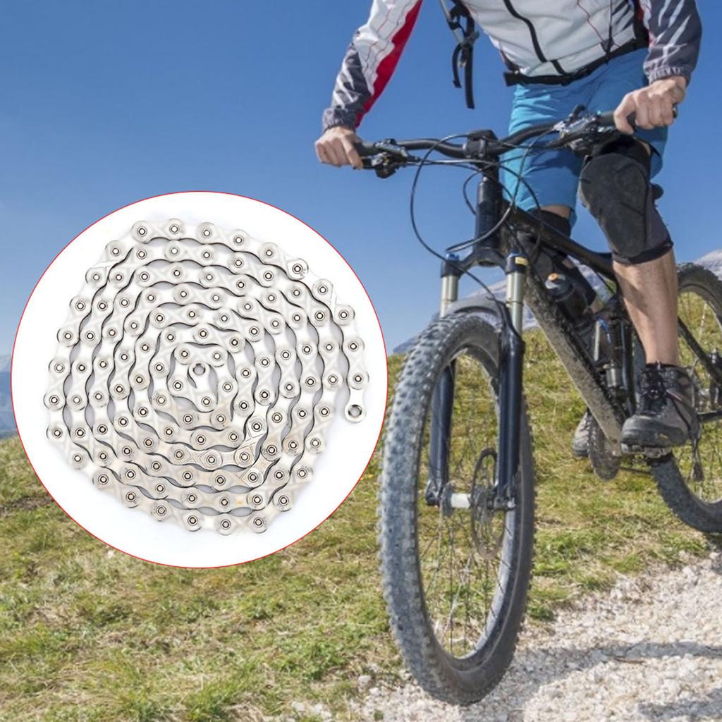 Mountain Bike Chain Stainless Steel Anti Rust Accessory for 1030 Speed Bicycles