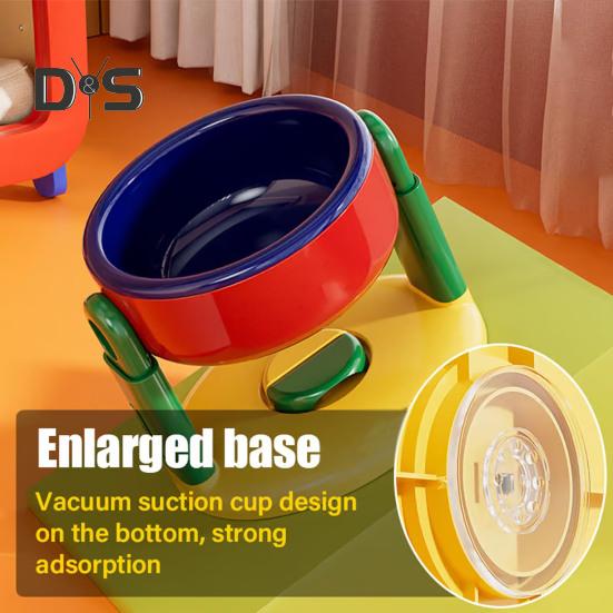 Liftable Suction Cup Pet Bowl Adjustable Height Food And Water Dish Elevated Pet Feeder Bowl for Cats Dogs To Protect Cervical Spine
