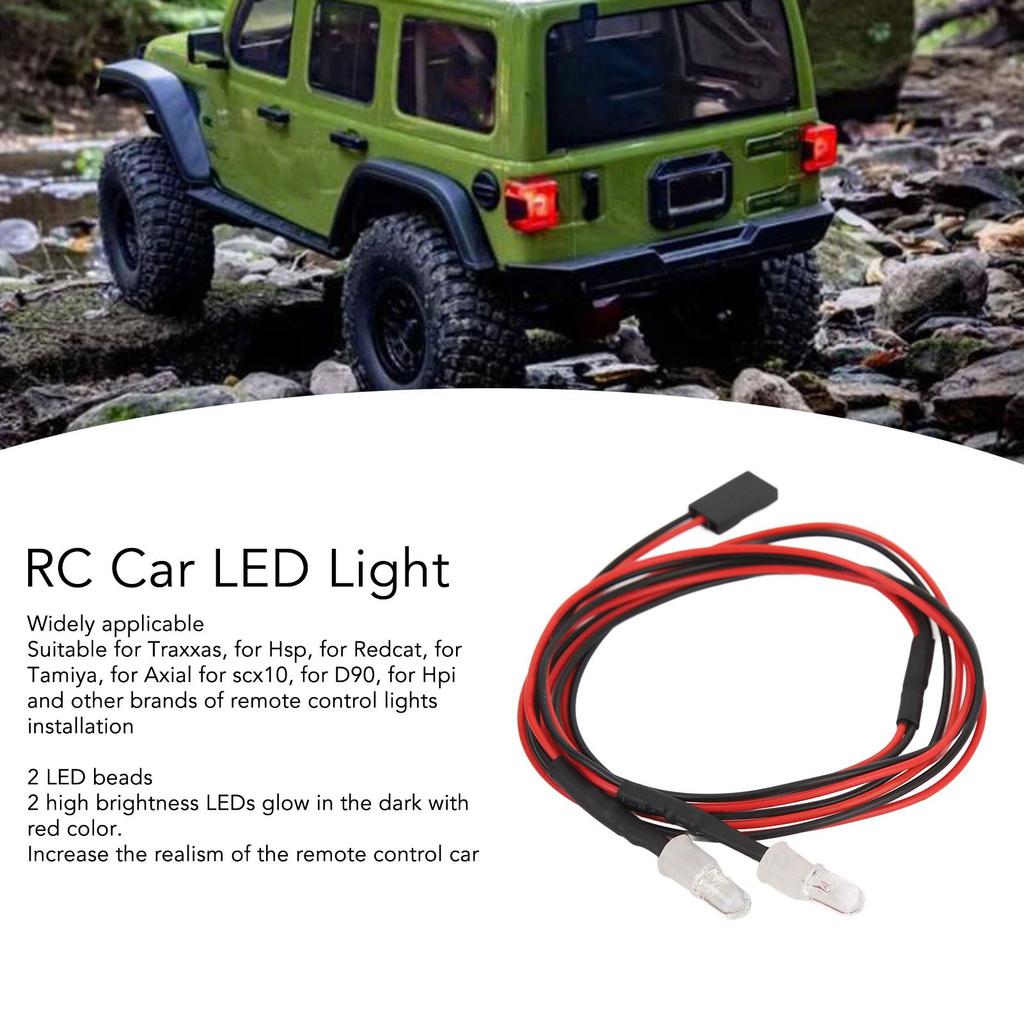 5pcs RC Car LED Light Universal High Brightness Red Light 5mm Lamp Beads 2 LED RC Light Kit for Traxxas for Hsp for Redcat