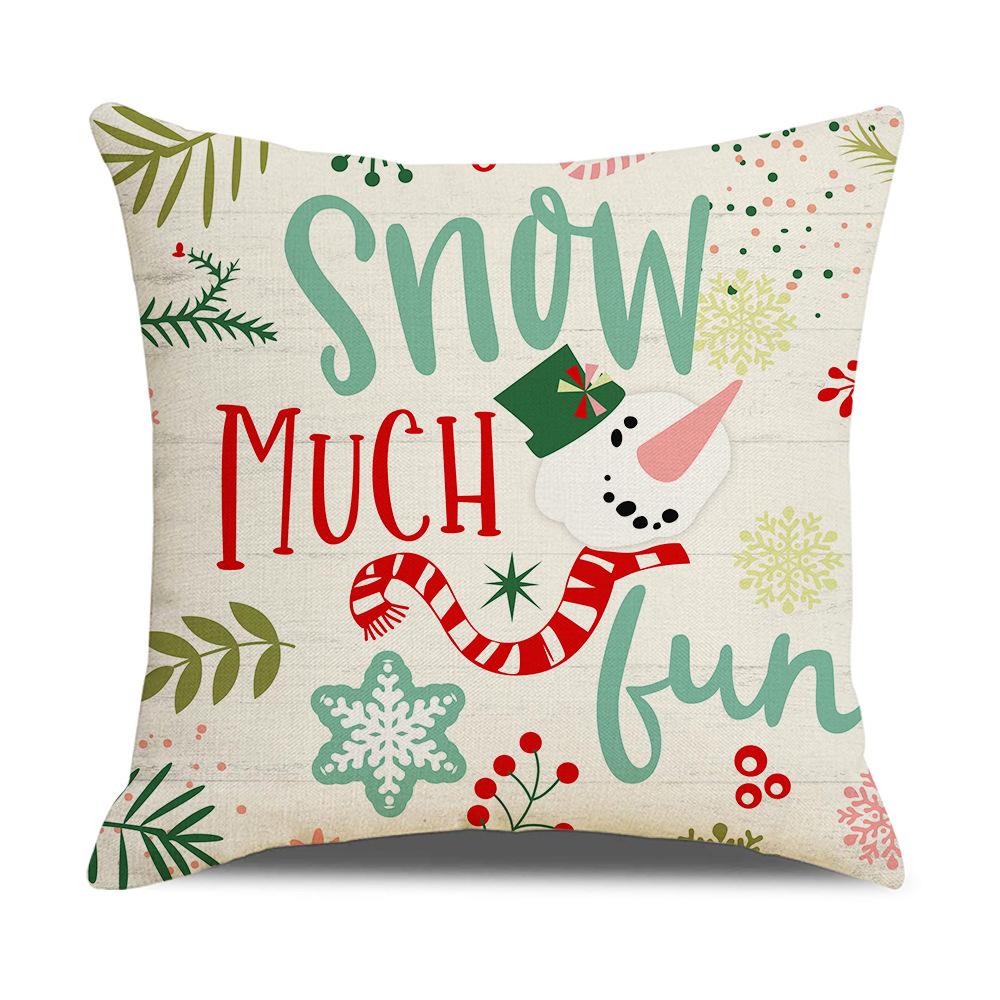 

New Christmas Pillow Letter Sleigh Cartoon Pillow Case Festive Holiday Dress Sofa Office Pillow Case 45 * 45Cm (excluding pillow core)